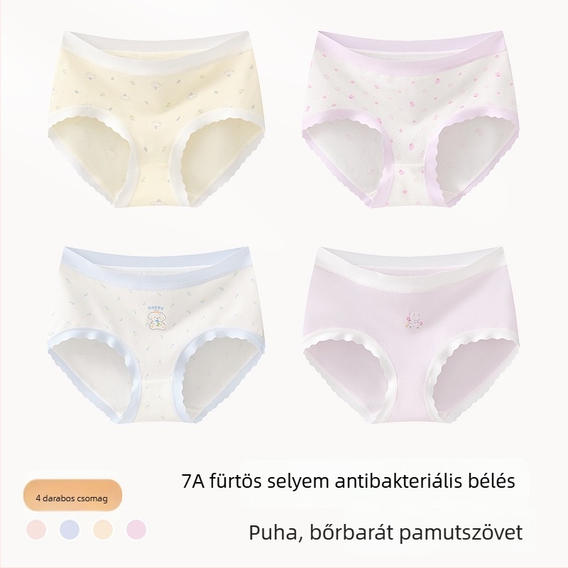 Lányoknak készült pamut-keverék alsónemű, osztály A, 47,5% pamut, 8 év feletti gyerekeknek (140 cm felett), téli 2024 kollekció