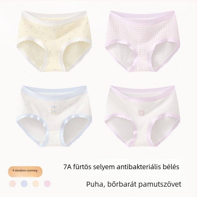 Lányoknak készült pamut-keverék alsónemű, osztály A, 47,5% pamut, 8 év feletti gyerekeknek (140 cm felett), téli 2024 kollekció