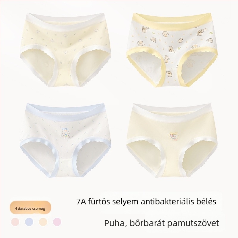 Lányoknak készült pamut-keverék alsónemű, osztály A, 47,5% pamut, 8 év feletti gyerekeknek (140 cm felett), téli 2024 kollekció