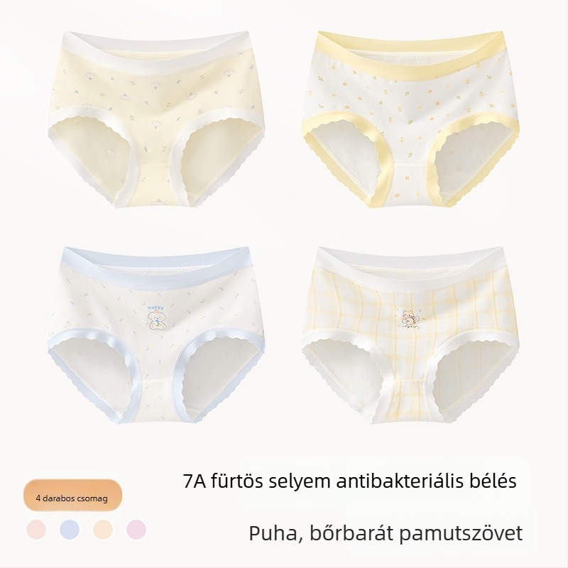 Lányoknak készült pamut-keverék alsónemű, osztály A, 47,5% pamut, 8 év feletti gyerekeknek (140 cm felett), téli 2024 kollekció