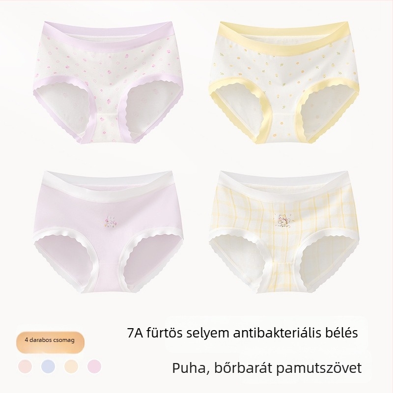 Lányoknak készült pamut-keverék alsónemű, osztály A, 47,5% pamut, 8 év feletti gyerekeknek (140 cm felett), téli 2024 kollekció