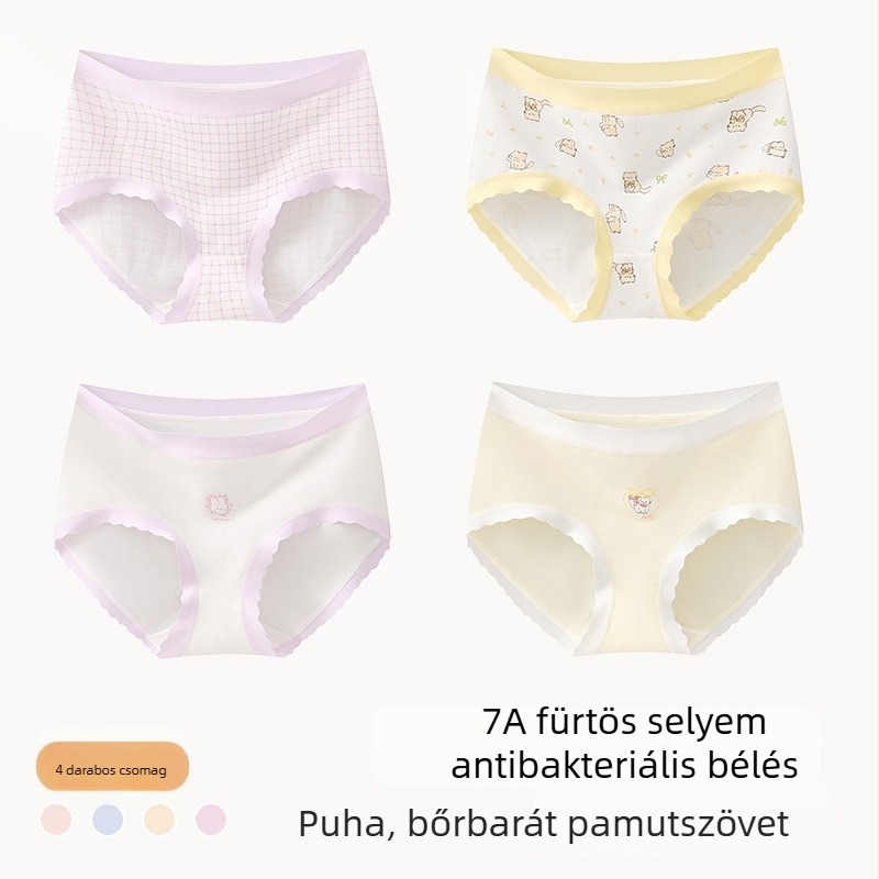 Lányoknak készült pamut-keverék alsónemű, osztály A, 47,5% pamut, 8 év feletti gyerekeknek (140 cm felett), téli 2024 kollekció