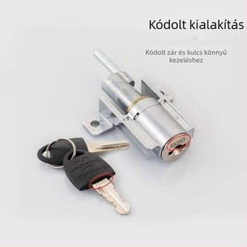 Háromszintes szekrényzár — Modell: Triple cabinet lock; Anyag: hideg hengerelt acél; Alkalmazási kör: vasból készült három rekeszes szekrények; Márka: Hui Pan