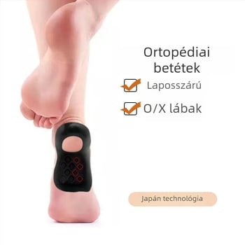 Lábformájú korrekciós talpbetét, TPR anyag, félméretű párnázás, ortopédiai talpbetét, unisex