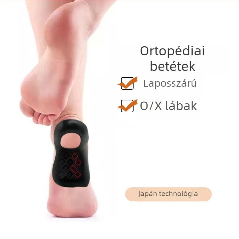 Lábformájú korrekciós talpbetét, TPR anyag, félméretű párnázás, ortopédiai talpbetét, unisex