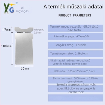 Mágneses telefontartó vezeték nélküli töltéssel és kártyatartóval, SUS304 rozsdamentes acél csukló és csillapítás, vákuumhőkezelés