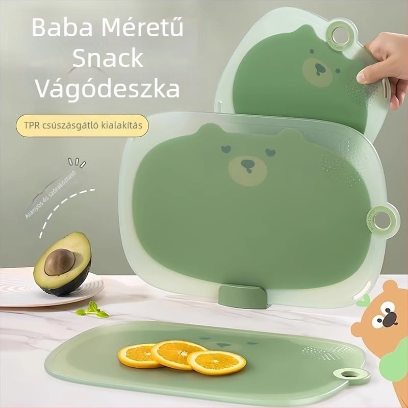 Konyhai vágódeszka - csúszásmentes, penészálló, műanyag, háztartási használatra