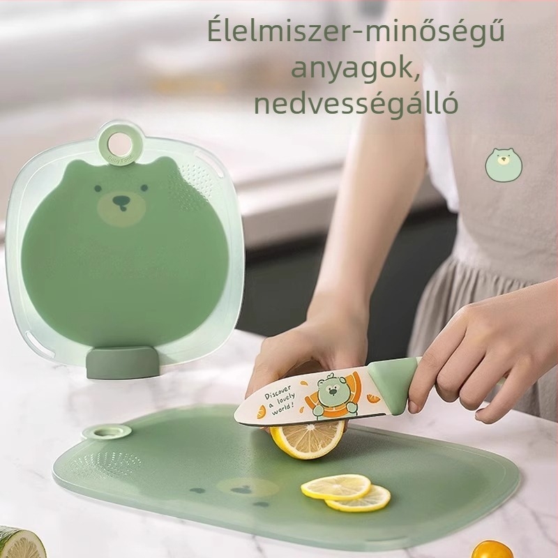 Konyhai vágódeszka - csúszásmentes, penészálló, műanyag, háztartási használatra