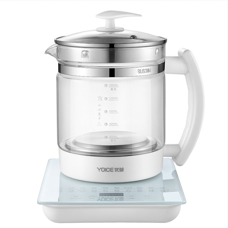 Üvegből készült egészség főzetes kanna, modell Y-YSH3, kapacitás 2 L alatt, 800 W