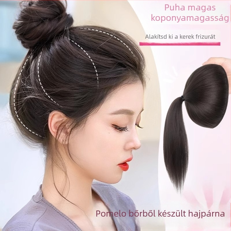 Paróka copfos: kontrolling stílus; magas hőmérsékletű huzal; mechanikus feldolgozás; modell Grapefruit leather hair bag