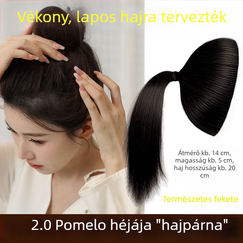 Paróka copfos: kontrolling stílus; magas hőmérsékletű huzal; mechanikus feldolgozás; modell Grapefruit leather hair bag