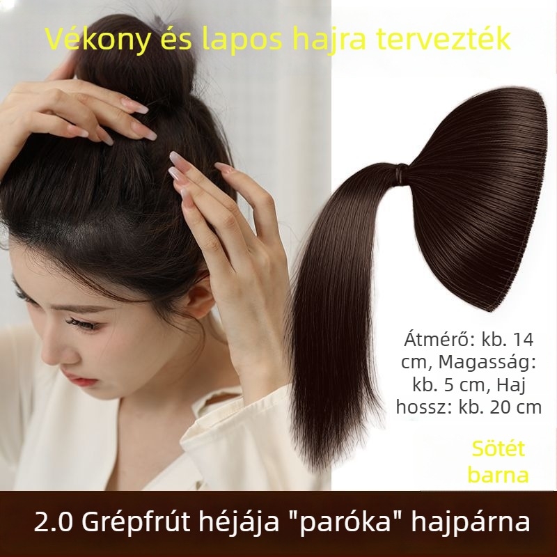Paróka copfos: kontrolling stílus; magas hőmérsékletű huzal; mechanikus feldolgozás; modell Grapefruit leather hair bag