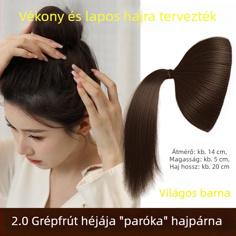 Paróka copfos: kontrolling stílus; magas hőmérsékletű huzal; mechanikus feldolgozás; modell Grapefruit leather hair bag
