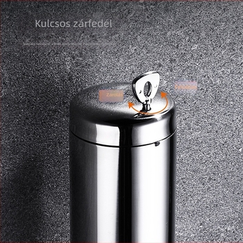 Falra szerelhető szappanadagoló rozsdamentes acél és műanyag, kézi nyomású működés, modern minimalista stílus, polírozott felület