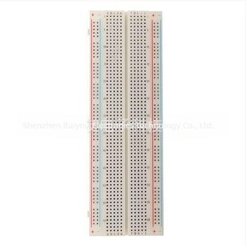 MB-102 Breadboard kísérletkészlet DuPont kábelekkel és Breadboard tápegységmodullal — DIY elektronikai fejlesztőpanel (Model BYS459-1500)