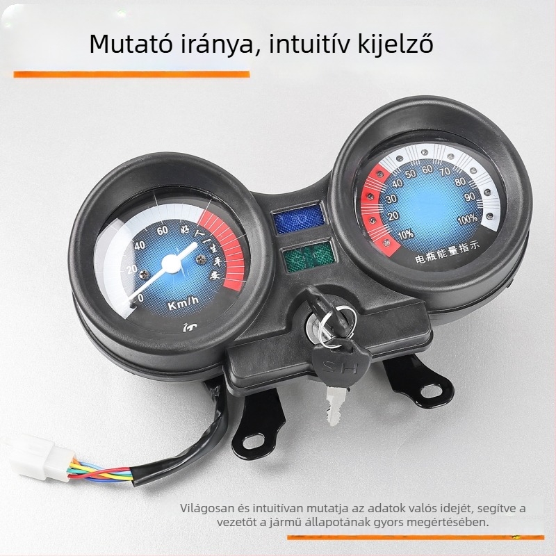 Integrált műszerfal teljesítmény-kijelzővel 48V/60V/72V, műanyag + fém, Jinpeng Zongshen kompatibilis, Mogelon
