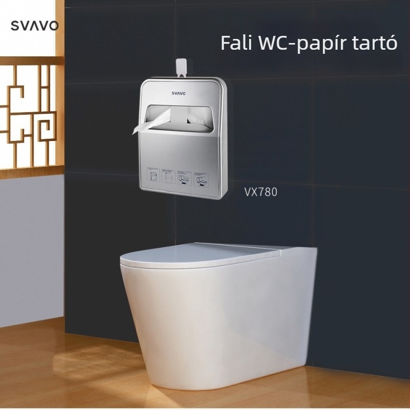 VX780 Falra szerelhető papírtartó, ABS, ovális, vízálló, többfunkciós