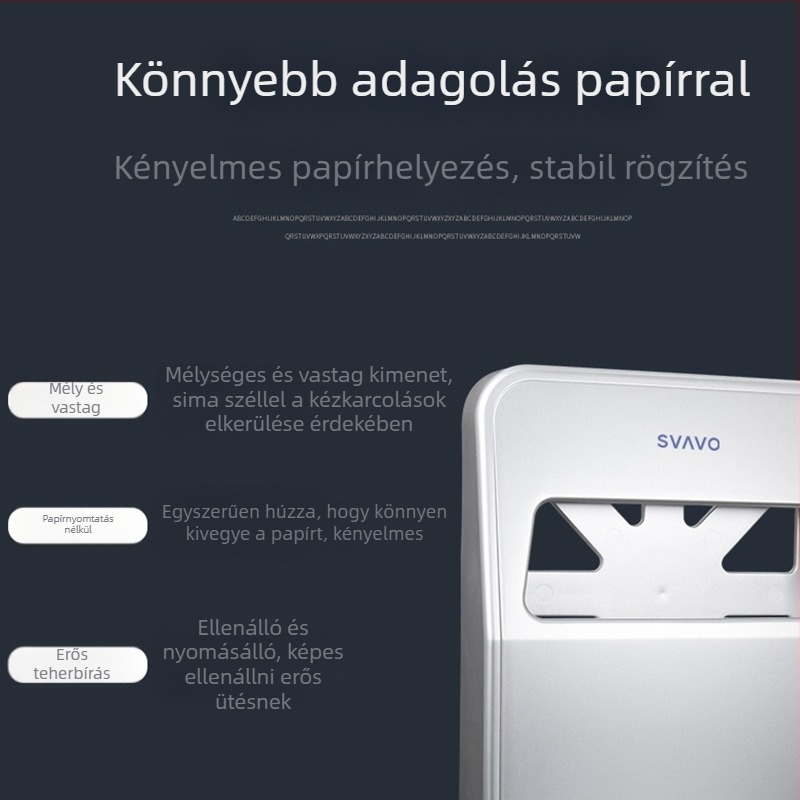 VX780 Falra szerelhető papírtartó, ABS, ovális, vízálló, többfunkciós