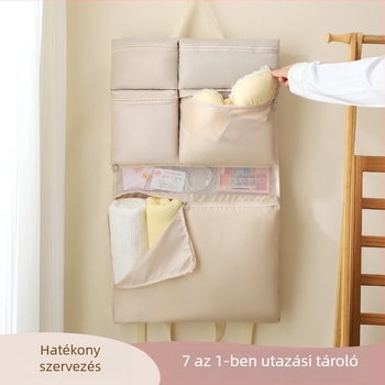 Utazási tároló függő tasak – 6 rekesz, Twill szövet, többfunkciós, egyszerű és modern stílus, Gorgeous