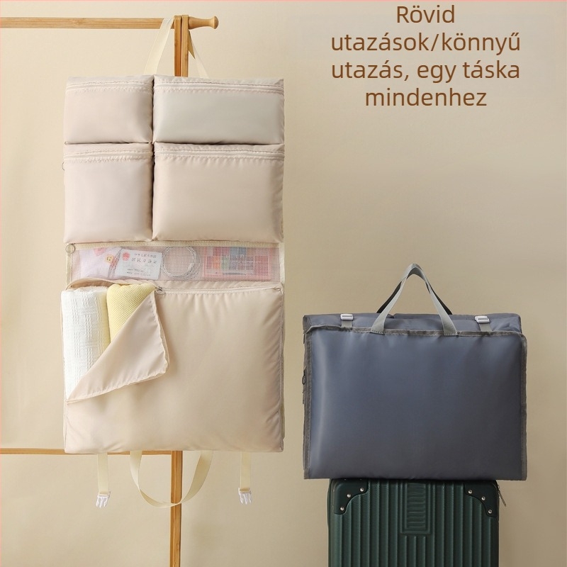 Utazási tároló függő tasak – 6 rekesz, Twill szövet, többfunkciós, egyszerű és modern stílus, Gorgeous