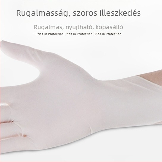 Egyszer használatos nitril kesztyűk konyhába - vastagított, olajálló, vízálló, sav- és lúgálló.