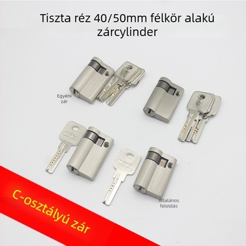 Ajtózár cilinder – sárgaréz, modell 69686, modern egyszerű stílus, súly 100 g