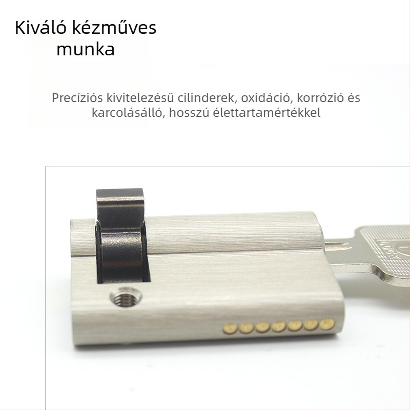 Ajtózár cilinder – sárgaréz, modell 69686, modern egyszerű stílus, súly 100 g