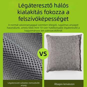 Bambuszszén zacskó formaldehid-eltávolításhoz, szekrényekhez és helyiségekhez, 75 g, bambuszszén illat