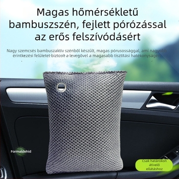 Bambuszszén zacskó formaldehid-eltávolításhoz, szekrényekhez és helyiségekhez, 75 g, bambuszszén illat