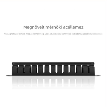 Win as Vastagított 19”-es 1U fém kábelmenedzsment rack 24/48-grid szekciókkal