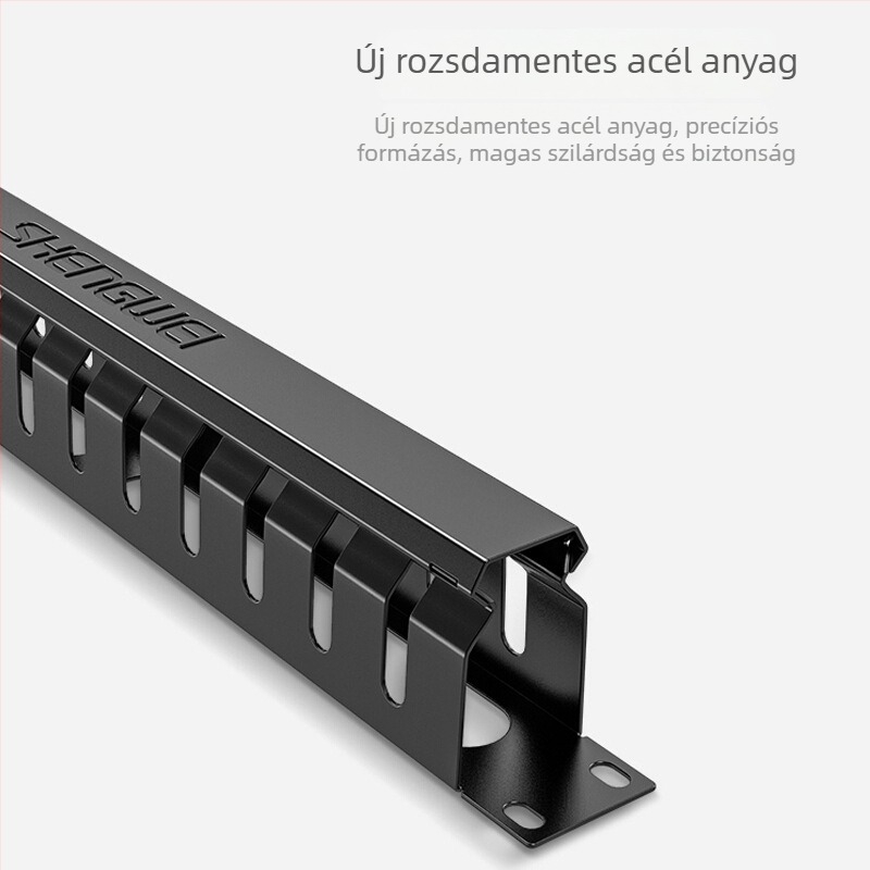 Win as Vastagított 19”-es 1U fém kábelmenedzsment rack 24/48-grid szekciókkal
