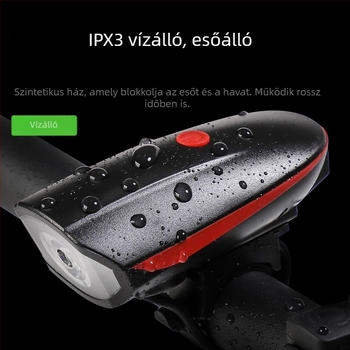 Kerékpár első lámpája elektromos kürttel éjszakai tekeréshez — Hissuke, testreszabható gyártás, magáncímke kész