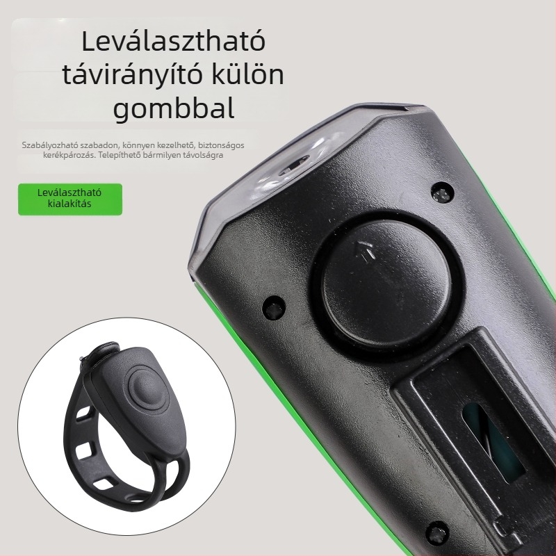 Kerékpár első lámpája elektromos kürttel éjszakai tekeréshez — Hissuke, testreszabható gyártás, magáncímke kész