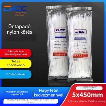 Nylon kábelköte, önzáró, CHCC, PA66, vastagság 1,1 mm, Zhejiang eredet