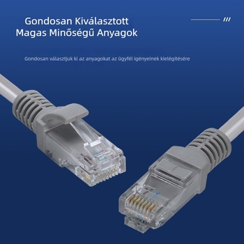 Cat5 Ethernet-kábel, beltéri/kültéri használatra, RJ-45 csatlakozó, csavart pár, alumínium-magnézium vezető, számítógépekhez és switchekhez