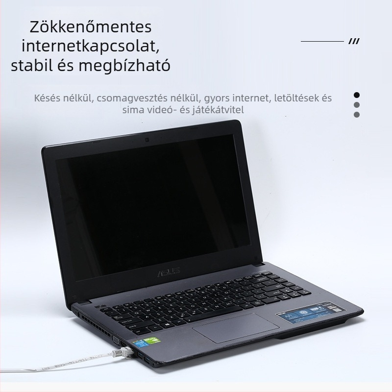 Cat5 Ethernet-kábel, beltéri/kültéri használatra, RJ-45 csatlakozó, csavart pár, alumínium-magnézium vezető, számítógépekhez és switchekhez