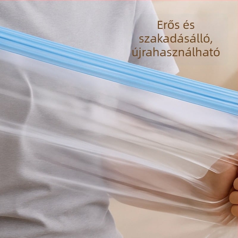 Utazáshoz készült kézi tekercs vákuum tömörítő zsák ruházathoz, pumpával, PET+PE anyag, 180 darab egy dobozban, 2022-ben piacra dobva