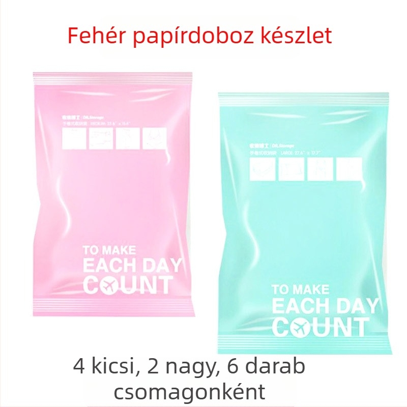 6 darabos Roll-Up vákuum tároló tasak készlet — PA + PE anyag, vízálló