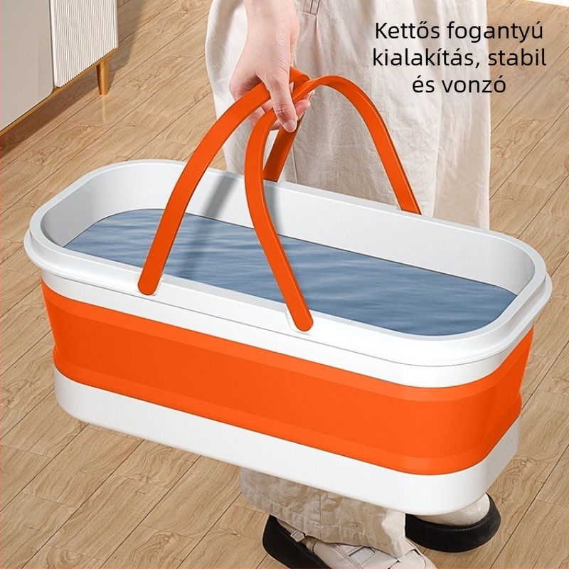 Összecsukható mop vödör, téglalap alakú, kinyomó funkcióval, padló- és autó tisztításhoz (Anyag: PP; Márka: Home storm; Bevezetés: 2025 ősz; Súly: 0.55 kg)