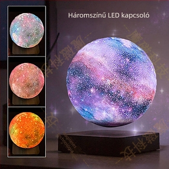 Mágneses lebegő galaxishold lámpa — 3D nyomtatású, intelligens éjjeli fény, modell Sim10-gw5, CE tanúsítvány
