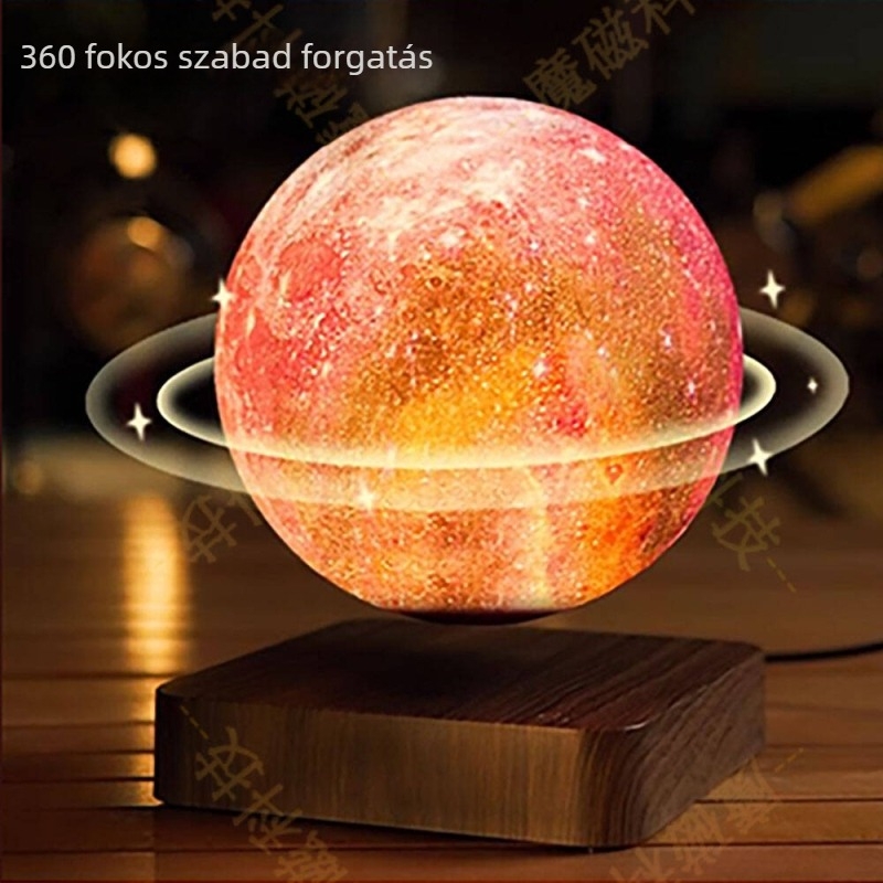 Mágneses lebegő galaxishold lámpa — 3D nyomtatású, intelligens éjjeli fény, modell Sim10-gw5, CE tanúsítvány