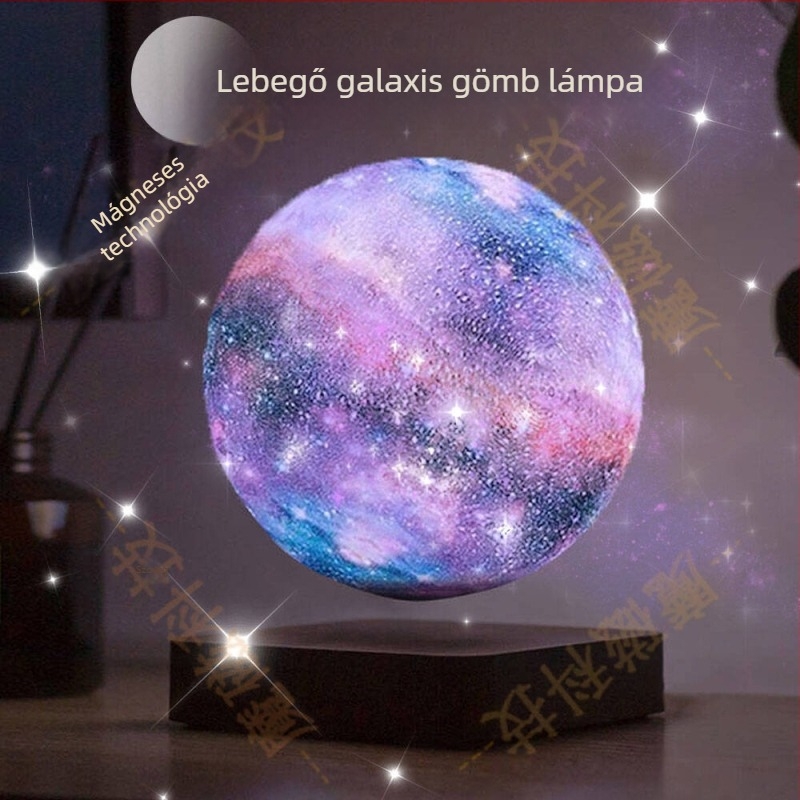Mágneses lebegő galaxishold lámpa — 3D nyomtatású, intelligens éjjeli fény, modell Sim10-gw5, CE tanúsítvány