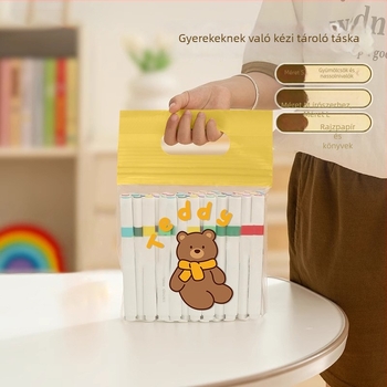 Utazási tároló zacskók zárt kivitelben, PE anyagból, kubus alakú, alsónemű tárolására, aranyos Cartoon Cute stílus