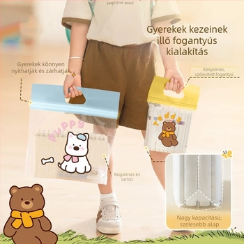 Utazási tároló zacskók zárt kivitelben, PE anyagból, kubus alakú, alsónemű tárolására, aranyos Cartoon Cute stílus
