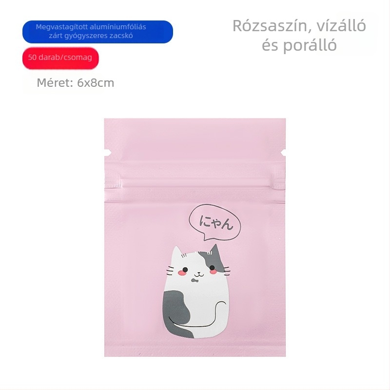 Gyógyszertároló táska, négyzet alakú, PVC-anyagú, sokoldalú, utazáshoz