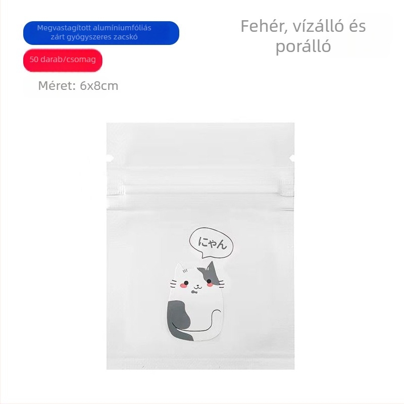 Gyógyszertároló táska, négyzet alakú, PVC-anyagú, sokoldalú, utazáshoz
