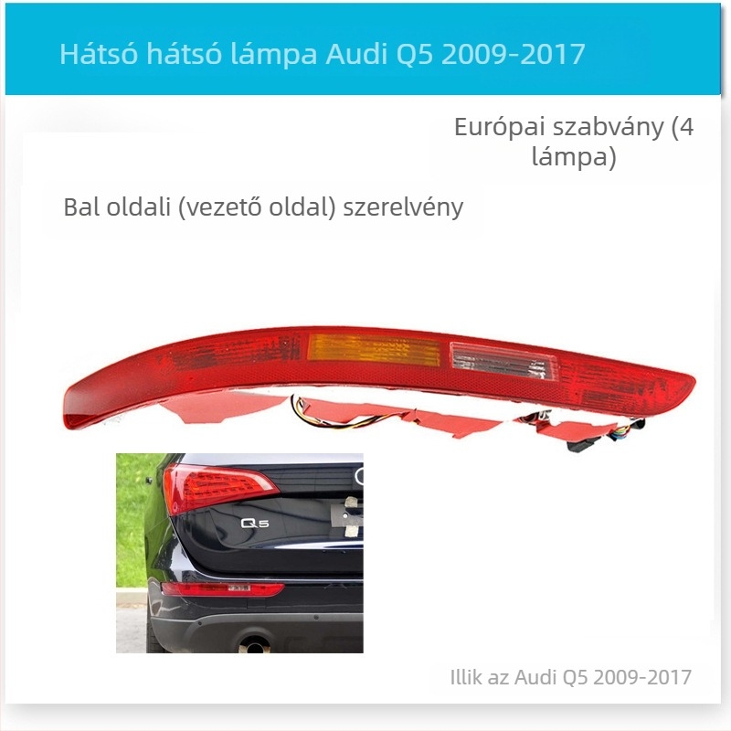 CZPINCHEN Hátsó lökhárító lámpa Audi Q5-hoz (2009-2021) - PC anyag, modellek 8R0945095/8R0945096