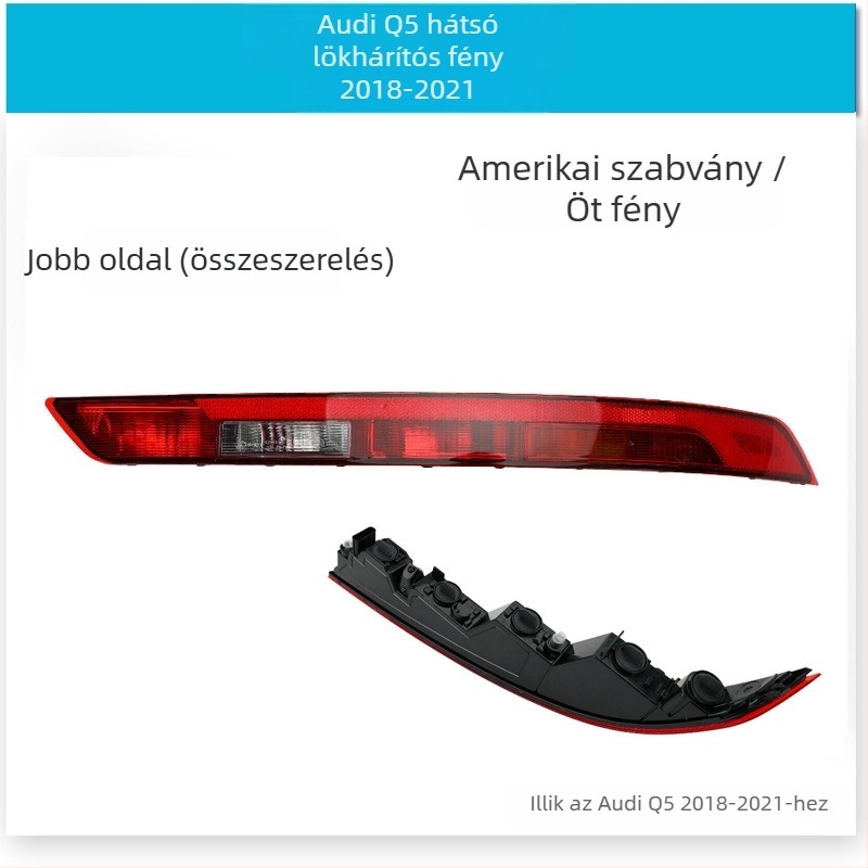 CZPINCHEN Hátsó lökhárító lámpa Audi Q5-hoz (2009-2021) - PC anyag, modellek 8R0945095/8R0945096