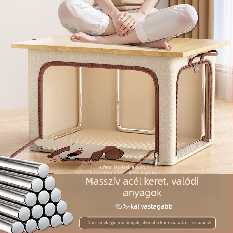 Ruhatároló doboz, modell SNx4012-1, Oxford anyag, kapacitás 60–70 L, összecsukható