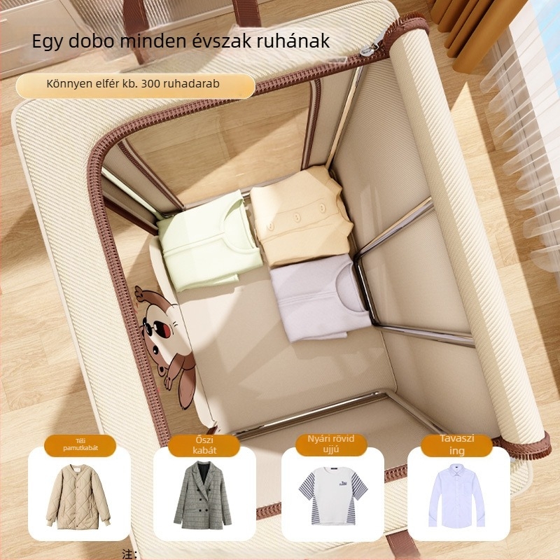Ruhatároló doboz, modell SNx4012-1, Oxford anyag, kapacitás 60–70 L, összecsukható